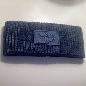 Coach True Blue Patch Knit Headband